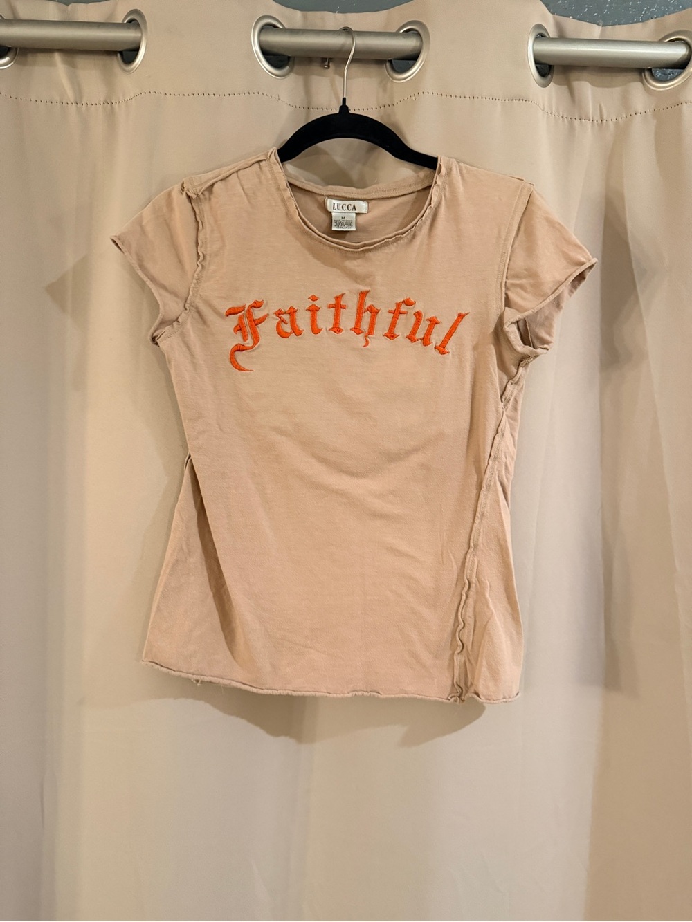 Lucca Pink 'Faithful' Short Sleeve Graphic Tee